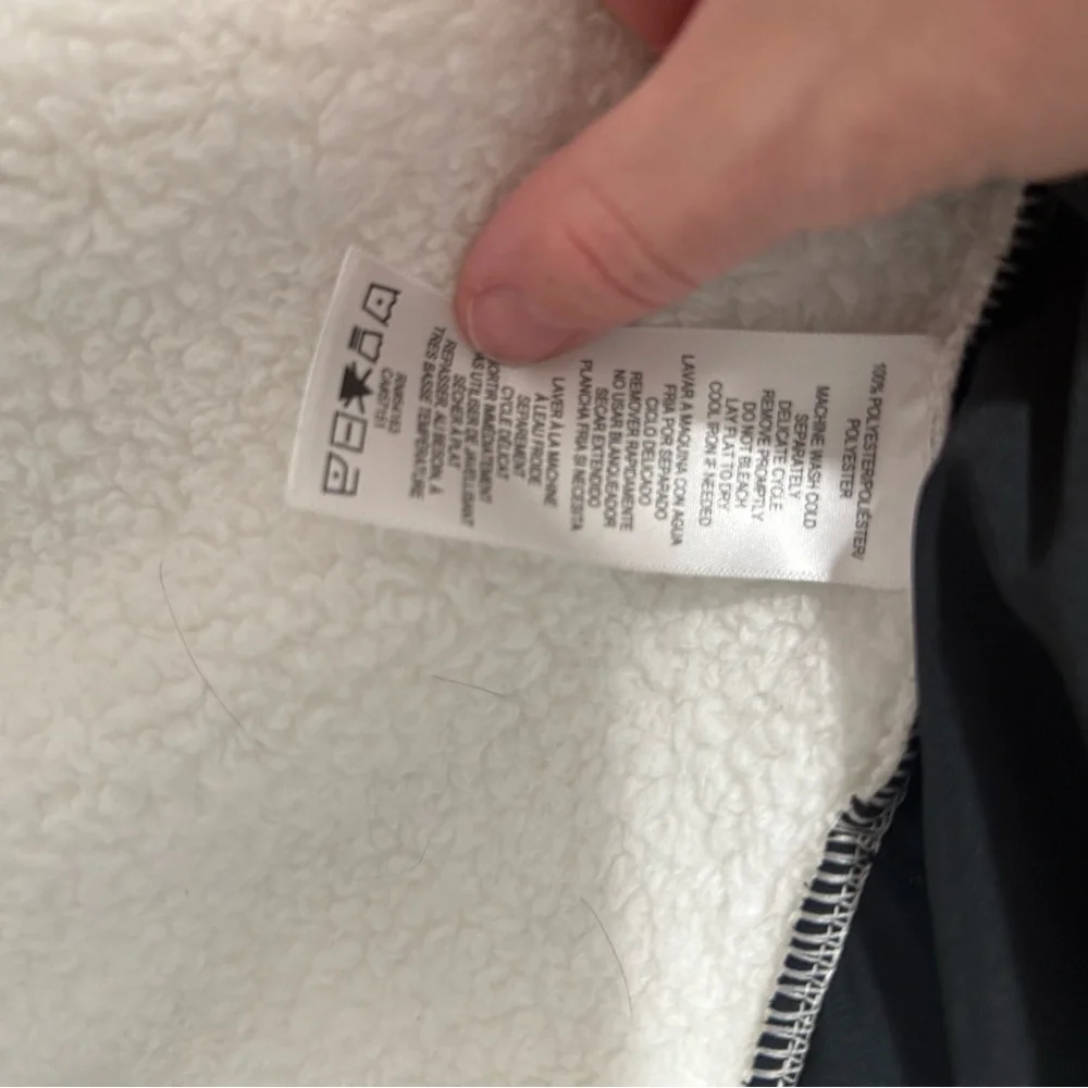 Calvin Klein Performance Teddy Jacket White & Black Zip Up Size Small
